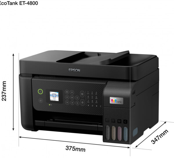 Epson EcoTank ET-4800 Inkjet A4 5760 x 1440 DPI 33 ppm Wi-Fi Epson EcoTank ET-4800 Inkjet A4 5760 x 1440 DPI 33 ppm Wi-Fi