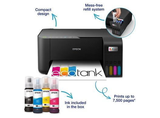 Epson EcoTank ET-2860 Inkjet A4 5760 x 1440 DPI 33 ppm Wi-Fi Epson EcoTank ET-2860 Inkjet A4 5760 x 1440 DPI 33 ppm Wi-Fi
