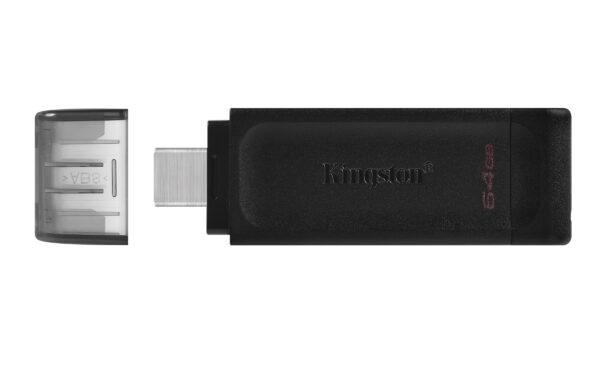 Kingston 64GB DataTraveler 70 USB 3.2 Gen1 Type-C Memory Pen, Cap