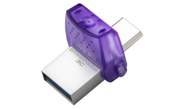 Kingston 64GB DataTraveler microDuo 3C USB-A & USB-C 3.2 Gen1 Memory Pen, Rotating Cap, 200MB/s