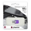Kingston 64GB DataTraveler microDuo 3C USB-A & USB-C 3.2 Gen1 Memory Pen, Rotating Cap, 200MB/s