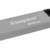Kingston 64GB DataTraveler Kyson USB 3.2 Gen1 Memory Pen, Metal Capless Design, R/W 200/60 MB/s