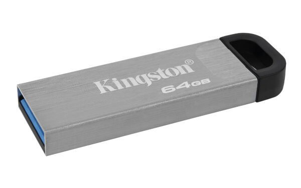 Kingston 64GB DataTraveler Kyson USB 3.2 Gen1 Memory Pen, Metal Capless Design, R/W 200/60 MB/s