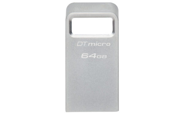 Kingston 64GB DataTraveler Micro Ultra-Small USB 3.2 Gen1 Memory Pen, Capless, Metal Casing, 200MB/s