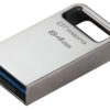 Kingston 64GB DataTraveler Micro Ultra-Small USB 3.2 Gen1 Memory Pen, Capless, Metal Casing, 200MB/s