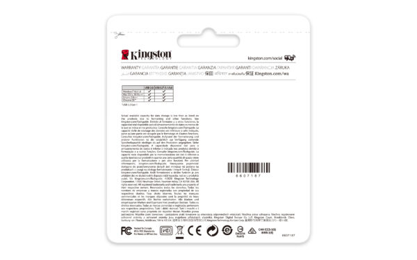 Kingston 64GB DataTraveler Exodia USB 3.2 Gen1 Memory Pen, Cap, Key Ring