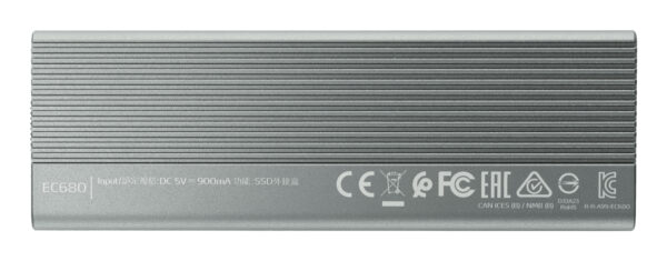 ADATA EC680 SSD enclosure Grey M.2 ADATA EC680 SSD enclosure Grey M.2
