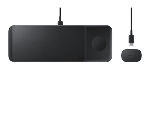 Samsung Wireless Charger Trio Headset, Smartphone, Smartwatch Black Samsung Wireless Charger Trio Headset, Smartphone, Smartwatch Black USB Wireless charging Fast charging Indoor