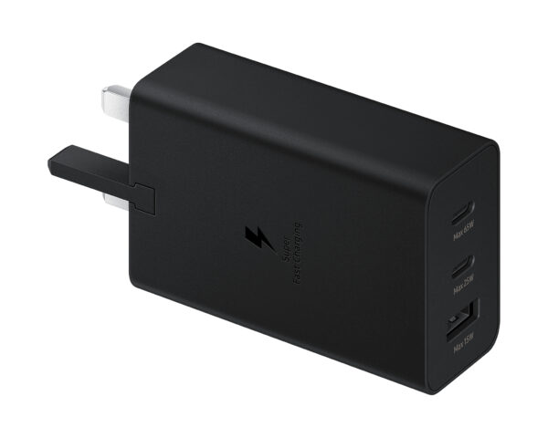 Samsung 65W Trio Universal Power Adapter Black USB Fast charging Samsung 65W Trio Universal Power Adapter Black USB Fast charging Indoor