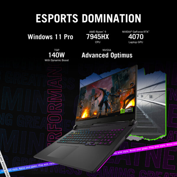 ASUS ROG Strix G17 G713PI-LL044W AMD Ryzen™ 9 7845HX Laptop 43.9 cm ASUS ROG Strix G17 G713PI-LL044W AMD Ryzen™ 9 7845HX Laptop 43.9 cm