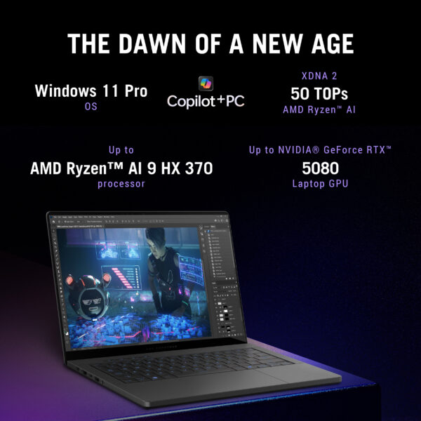 ASUS ROG Zephyrus G14 GA403WR-QS085W AMD Ryzen AI 9 370 Laptop 35.6