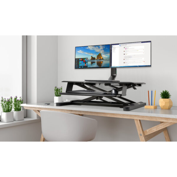 SPACE SAVING MONITOR ARM DUAL