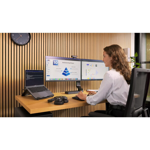 SPACE SAVING MONITOR ARM DUAL
