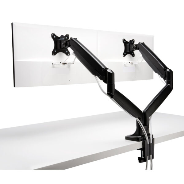 ONETOUCH HEIGHTADJUST DUAL ARM BLK