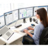 ONETOUCH HEIGHTADJUST DUAL ARM BLK