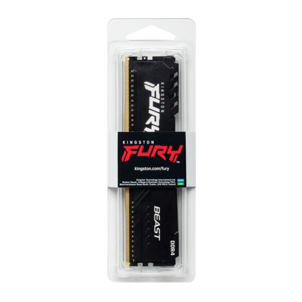 Kingston Fury Beast 32GB, DDR4, 3200MHz (PC4-25600), CL16, XMP, DIMM Memory