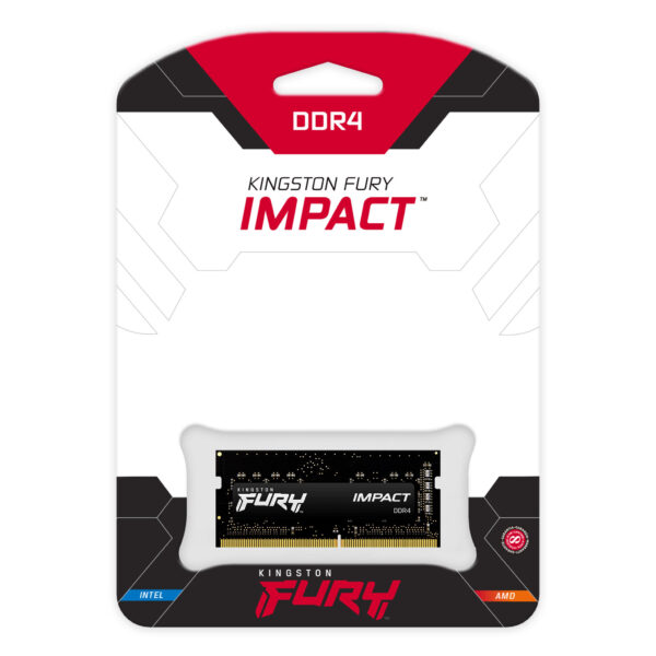 Kingston Fury Impact 8GB, DDR4, 3200MHz (PC4-25600), CL20, XMP, SODIMM Memory