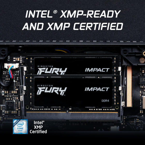 Kingston Fury Impact 8GB, DDR4, 3200MHz (PC4-25600), CL20, XMP, SODIMM Memory