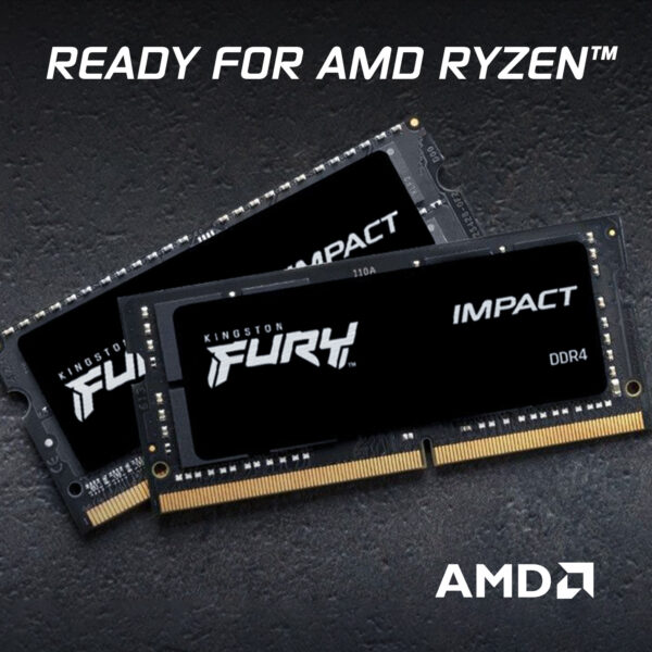 Kingston Fury Impact 8GB, DDR4, 3200MHz (PC4-25600), CL20, XMP, SODIMM Memory