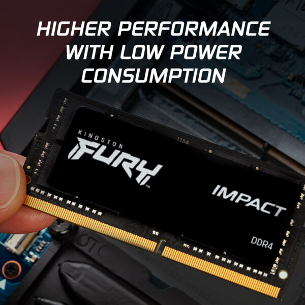 Kingston Fury Impact 8GB, DDR4, 3200MHz (PC4-25600), CL20, XMP, SODIMM Memory