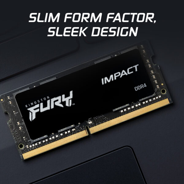 Kingston Fury Impact 8GB, DDR4, 3200MHz (PC4-25600), CL20, XMP, SODIMM Memory