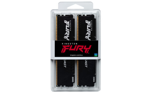Kingston Fury Beast 64GB Kit (2 x 32GB), DDR5, 5200MHz, CL40, 1.25V, ECC, XMP 3.0, PMIC, DIMM Memory