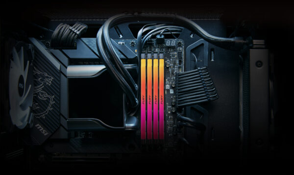 Kingston Fury Renegade RGB 16GB, DDR5, 7200MHz, CL38, 1.45V, ECC, XMP 3.0, PMIC, DIMM Memory, Black/Silver