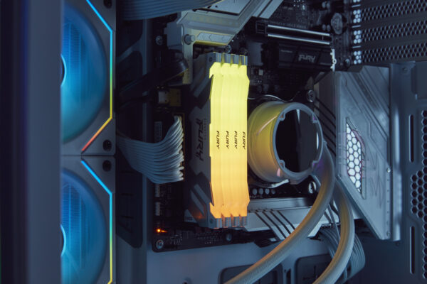 Kingston Fury Renegade RGB 16GB, DDR5, 7200MHz, CL38, 1.45V, ECC, XMP 3.0, PMIC, DIMM Memory, Black/Silver