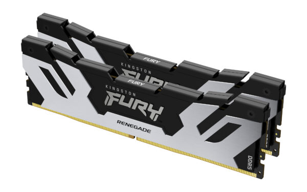 Kingston Fury Renegade 64GB Kit (2 x 32GB), DDR5, 6400MHz, CL32, 1.4V, ECC, XMP 3.0, PMIC, DIMM Memory, Black/Silver