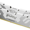 Kingston Fury Renegade 64GB Kit (2 x 32GB), DDR5, 6400MHz, CL32, 1.4V, ECC, XMP 3.0, PMIC, DIMM Memory, White/Silver
