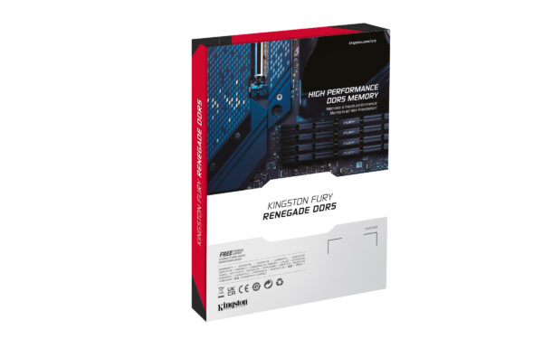 Kingston Fury Renegade 64GB Kit (2 x 32GB), DDR5, 6400MHz, CL32, 1.4V, ECC, XMP 3.0, PMIC, DIMM Memory, Black/Silver