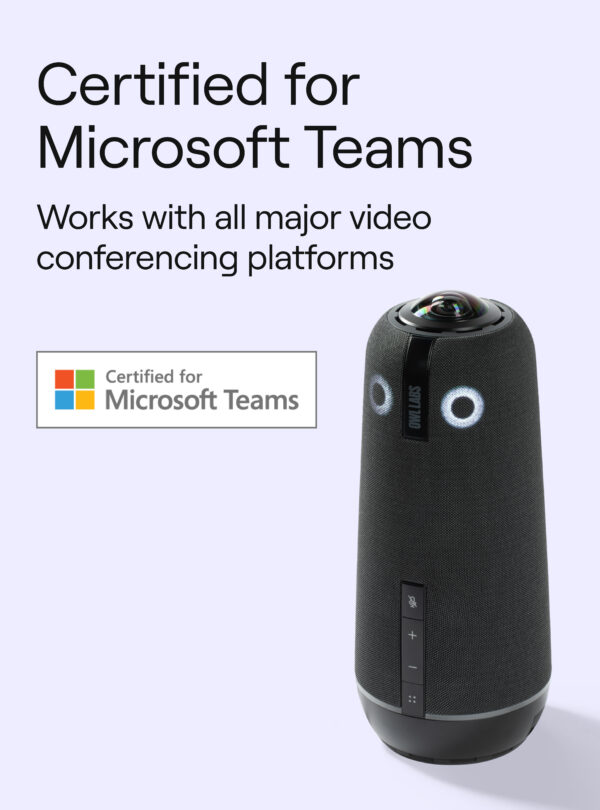 Owl Labs Meeting Owl 4+ 360-Degree, 4K Smart Video Conference Camera,
