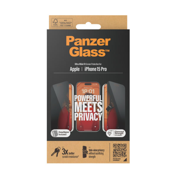 PANZERGLASS PRIVACY IPHONE 15 PRO