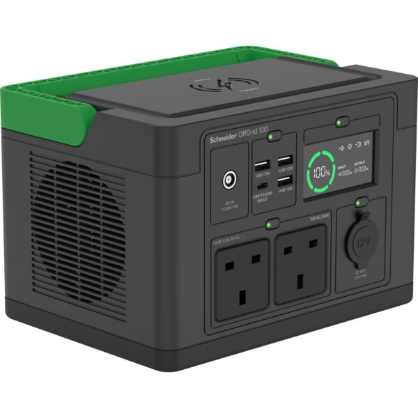 APC SE OffGrid Portable Power Station 330 - Li-Ion battery, LCD, 2x APC SE OffGrid Portable Power Station 330 - Li-Ion battery, LCD, 2x UK socket, 3x USB-A, 1x USB-C, 1x 12V, wireless charger