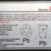 RBC VRLA BATT 17AH 12VDC 2YR WAR