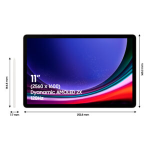 Samsung Galaxy Tab S9 SM-X710N Snapdragon 128 GB 27.9 cm (11") 8 GB Samsung Galaxy Tab S9 SM-X710N Snapdragon 128 GB 27.9 cm (11") 8 GB Wi-Fi 6 (802.11ax) Android 13 Beige