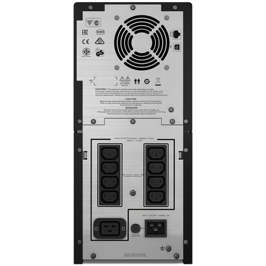 APC Smart-UPS C, Line Interactive, 3kVA, Tower, 230V, 8x IEC C13+1x APC Smart-UPS C, Line Interactive, 3kVA, Tower, 230V, 8x IEC C13+1x IEC C19 outlets, USB and Serial communication, AVR, Graphic LCD