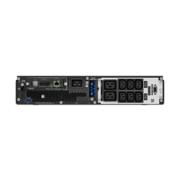 APC Smart-UPS On-Line, 3kVA, Rackmount 2U, 230V, 6x C13+2x C19 IEC APC Smart-UPS On-Line, 3kVA, Rackmount 2U, 230V, 6x C13+2x C19 IEC outlets, Network Card, W/ rail kit, W/O Lithium-ion external battery