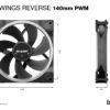 be quiet! Light Wings 140 mm PWM Reverse Black Computer case Fan 14