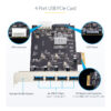 StarTech.com 4-Port USB PCIe Card, USB 3.2 5Gbps, PCI Express