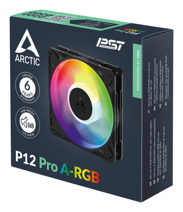 ARCTIC Freezer P12 Pro A-RGB - 120 mm A-RGB PWM Fan with Cable