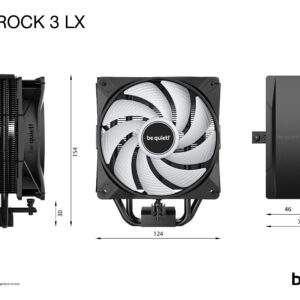 be quiet! Pure Rock 3 LX Processor Air cooler 12 cm Black 1 pc(s)