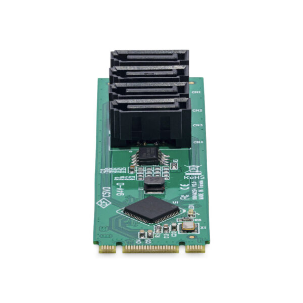 StarTech.com 4-Port M.2 to SATA Adapter Card, M.2 PCIe 3.0 to SATA