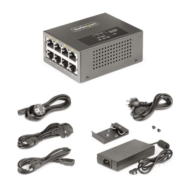StarTech.com 4-Port Multi-Gigabit PoE++ Injector, 5/2.5/1G Ethernet