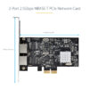 StarTech.com 2-Port 2.5Gbps NBASE-T PCIe Network Card, Intel I225-V,