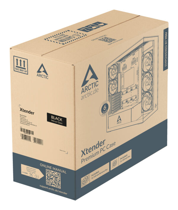 ARCTIC Xtender (Mirror Black) Premium E-ATX PC Case