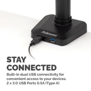 Fellowes Platinum Series Dual Stacking Monitor Arm - Monitor Mount