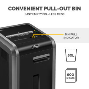 Fellowes Paper Shredder 225Ci 24 Sheet Cross Cut Shredder with 60