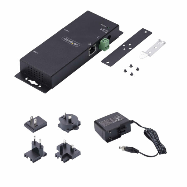 StarTech.com 2-Port Serial to Ethernet Adapter, IP Serial Device