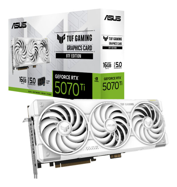 ASUS TUF Gaming TUF-RTX5070TI-16G-BTF-WHITE NVIDIA GeForce RTX 5070